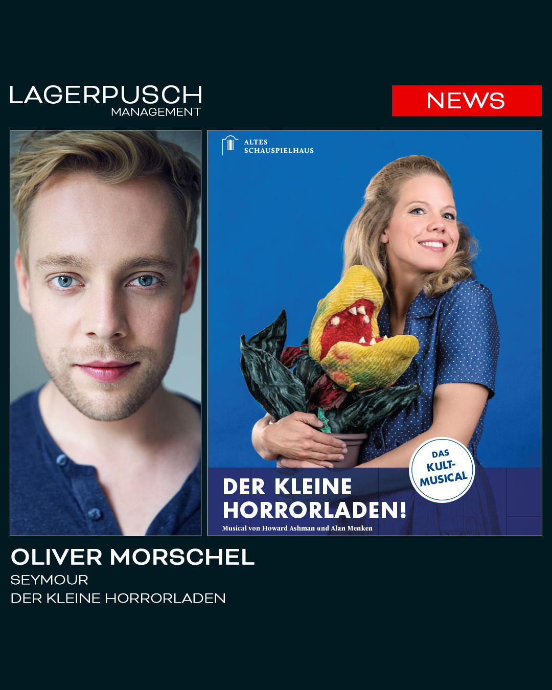 Oliver Morschel wird Seymour in „Der Kleine Horrorladen“ am Theater Stuttgart