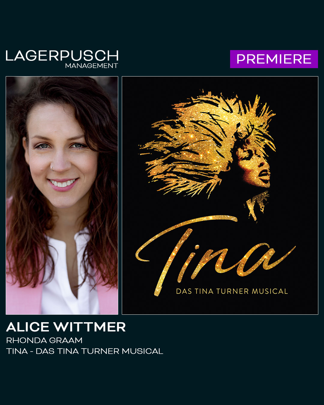 Opening Night/Castchange: Alice Wittmer feiert Premiere als Erstbesetzung Rhonda in „Tina – Das Tina Turner Musical“
