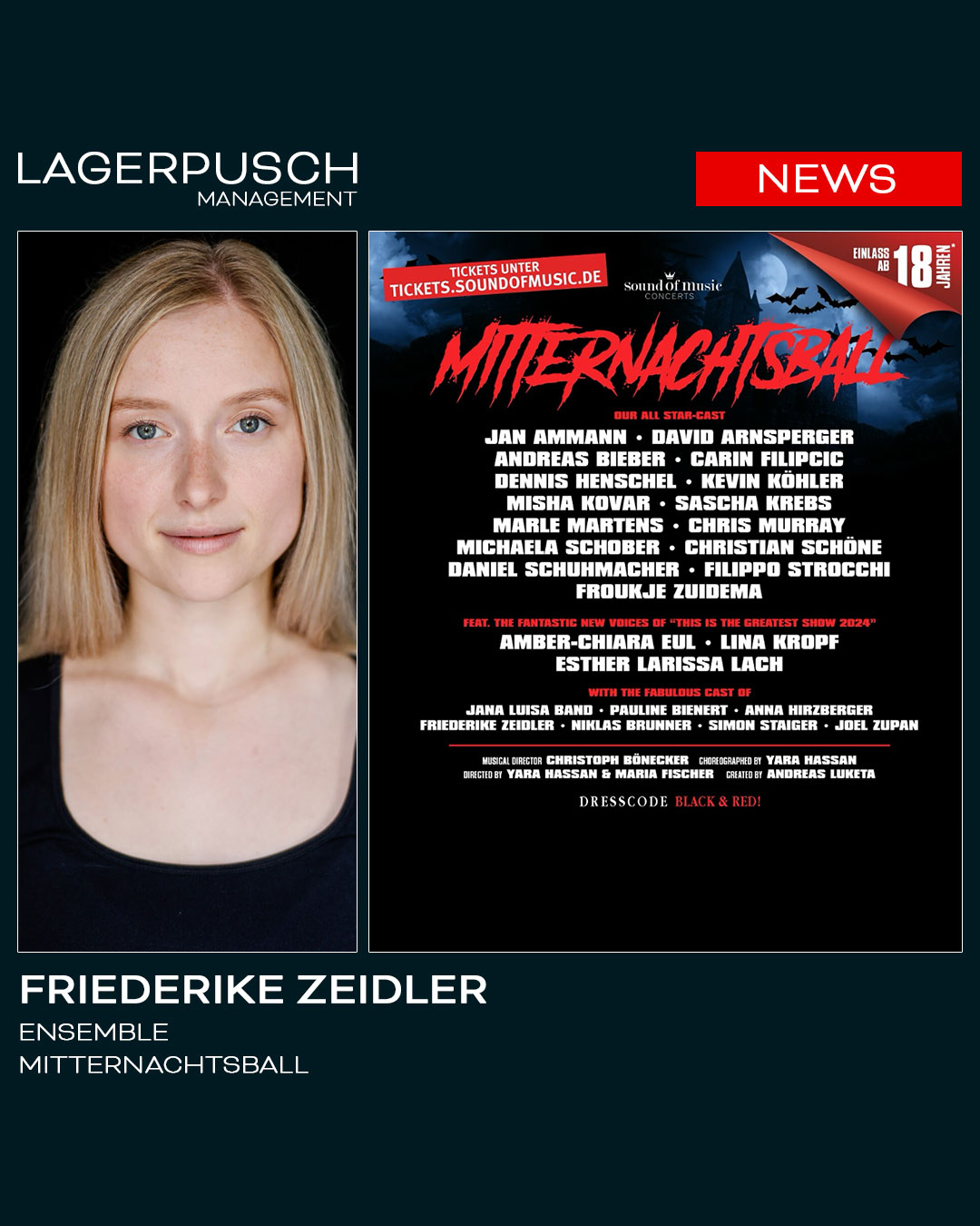Friederike Zeidler wird Teil des Ensembles beim „Mitternachtsball“ 2024 im Theater am Marientor
