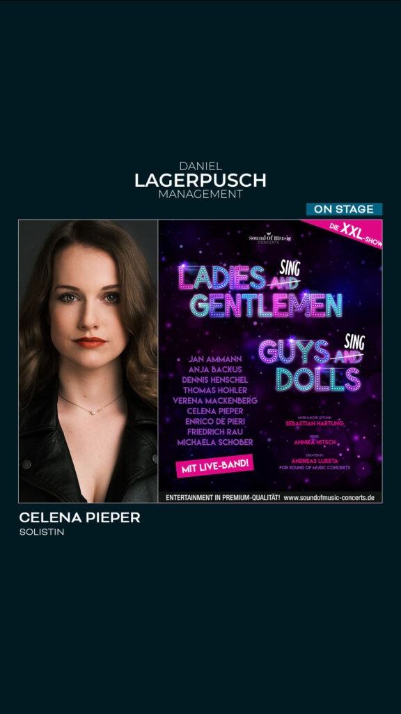Celena Pieper on Stage als Solistin bei „Ladies sing Gentlemen, Guys sing Dolls“ in Oberhausen