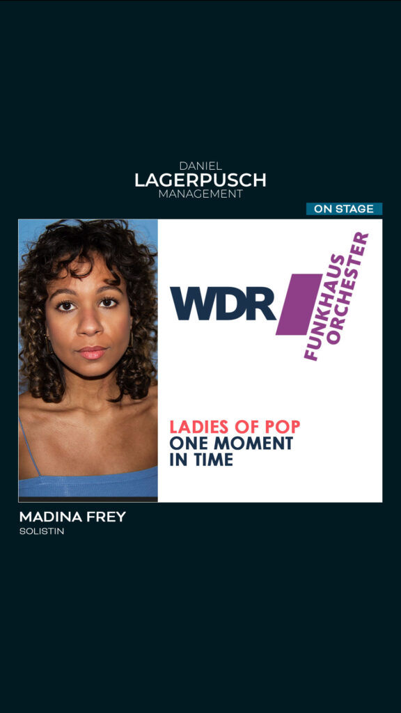 Madina Frey als Solistin bei „Ladies of Pop – One Moment in Time“ beim WDR Funkhausorchester